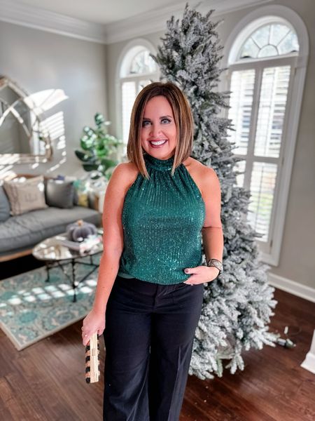 Black Friday sales!
Avara sequin top - true to size - 20-30% off 
Wide leg pants - true to size, 30% off with ANTHROBF 



#LTKCyberWeek #LTKover40 #LTKHoliday
