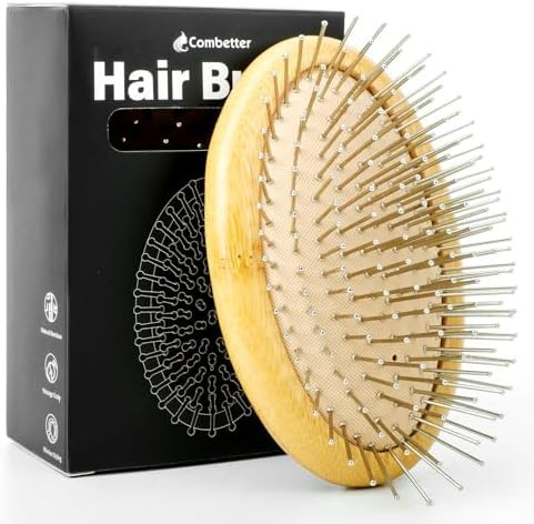Metal Hair Brush for Scalp Massage & Hair Growth(No Handle), Natural Bamboo Mental Brush for Hair... | Amazon (US)
