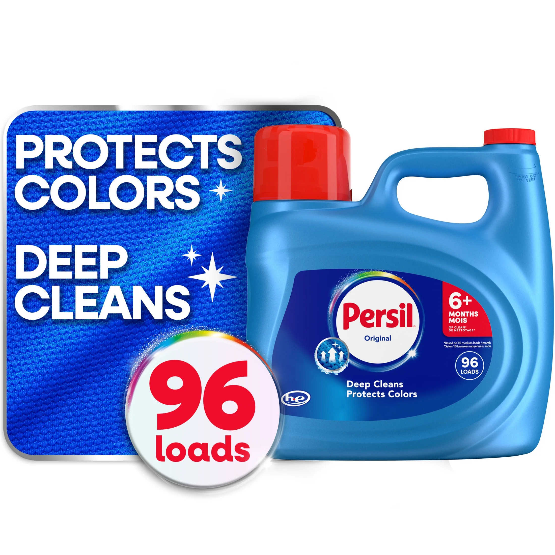 Persil Deep Clean Liquid Laundry Detergent, Original, 126 fl oz, 96 Loads | Walmart (US)