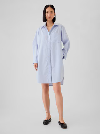Organic Cotton Oxford Mini Shirtdress | Gap (US)