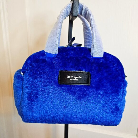 Kate Spade Apres Chic Faux Shearling Satchel - Blue, NWT | Poshmark
