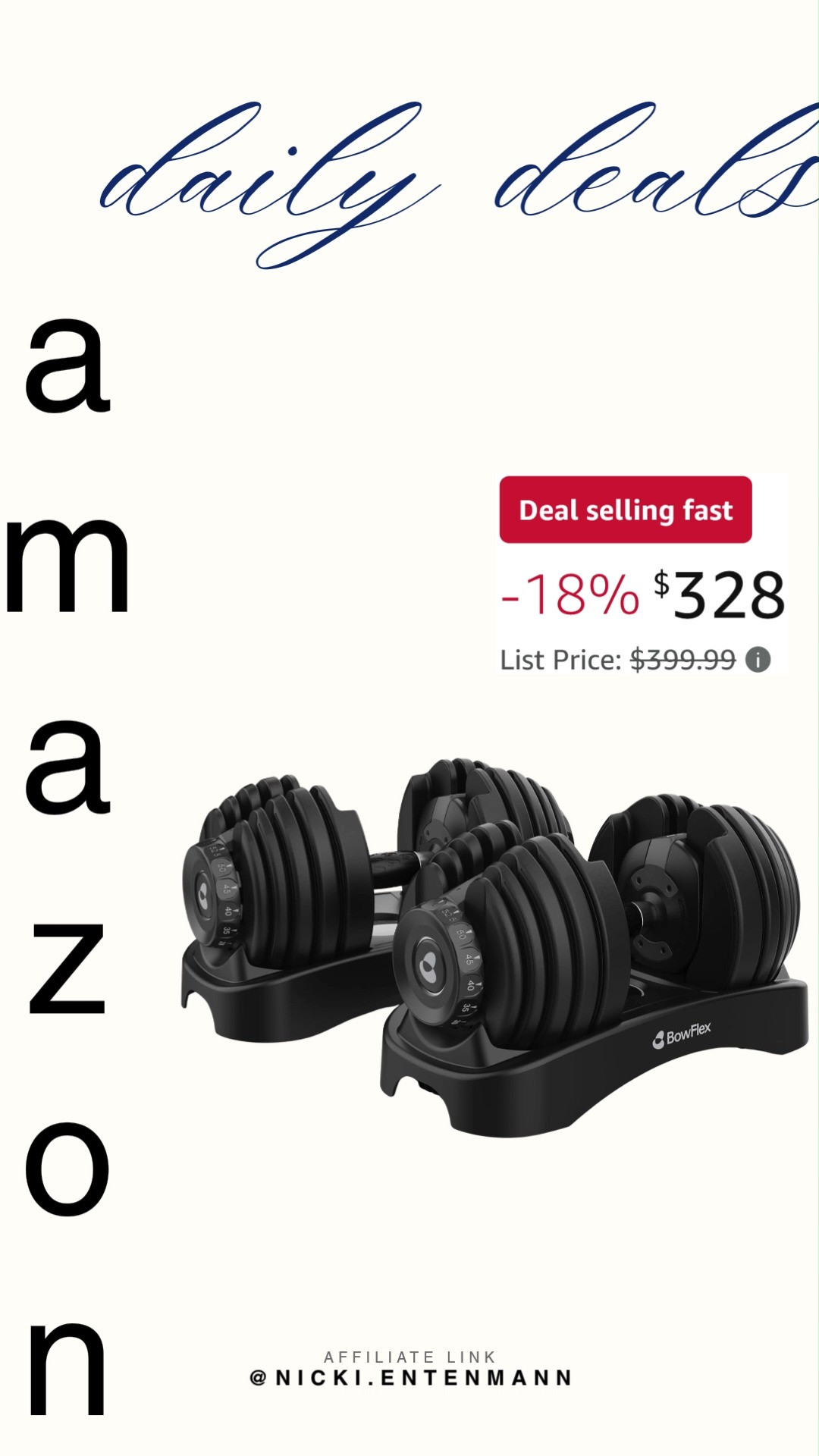 BowFlex Results Series SelectTech Dumbbells crafted for everyday brilliance bring strength, versatility, and confidence seamlessly to modern workouts. Perfect for saving space while upgrading fitness style. #bowflex #selecttechdumbbells #fitnessgear #homegym #strengthtraining #workoutessentials #amazonfinds #shoppingdeal #dailyessentials #modernliving 🏋️‍♂️💪✨ 

 #LTKActive #LTKHome #LTKSaleAlert