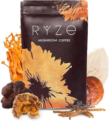 RYZE Mushroom Coffee, Organic Mushroom Coffee, 30 Servings, 6.35 oz (6.35Oz) | Amazon (US)