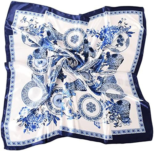 EIysee 35 x 35 Women's Fashion Pattern Large Square Silk Like Hair Scarf Head Sleeping Wrap Satin... | Amazon (US)