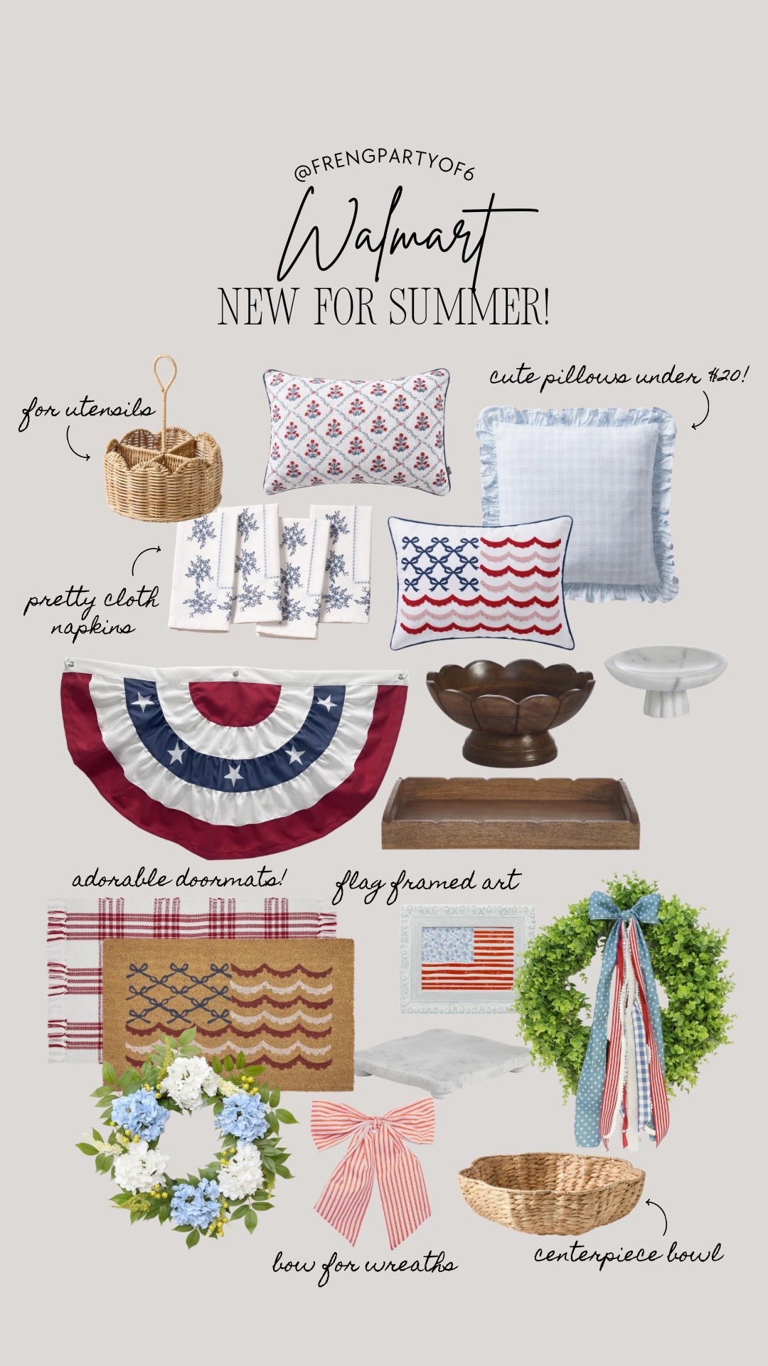 New summer finds at Walmart! I love this framed flag art, pillows, doormats and more!

#LTKHome #LTKSeasonal