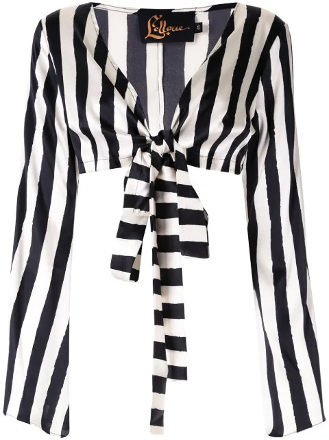striped wrap top | Farfetch (US)