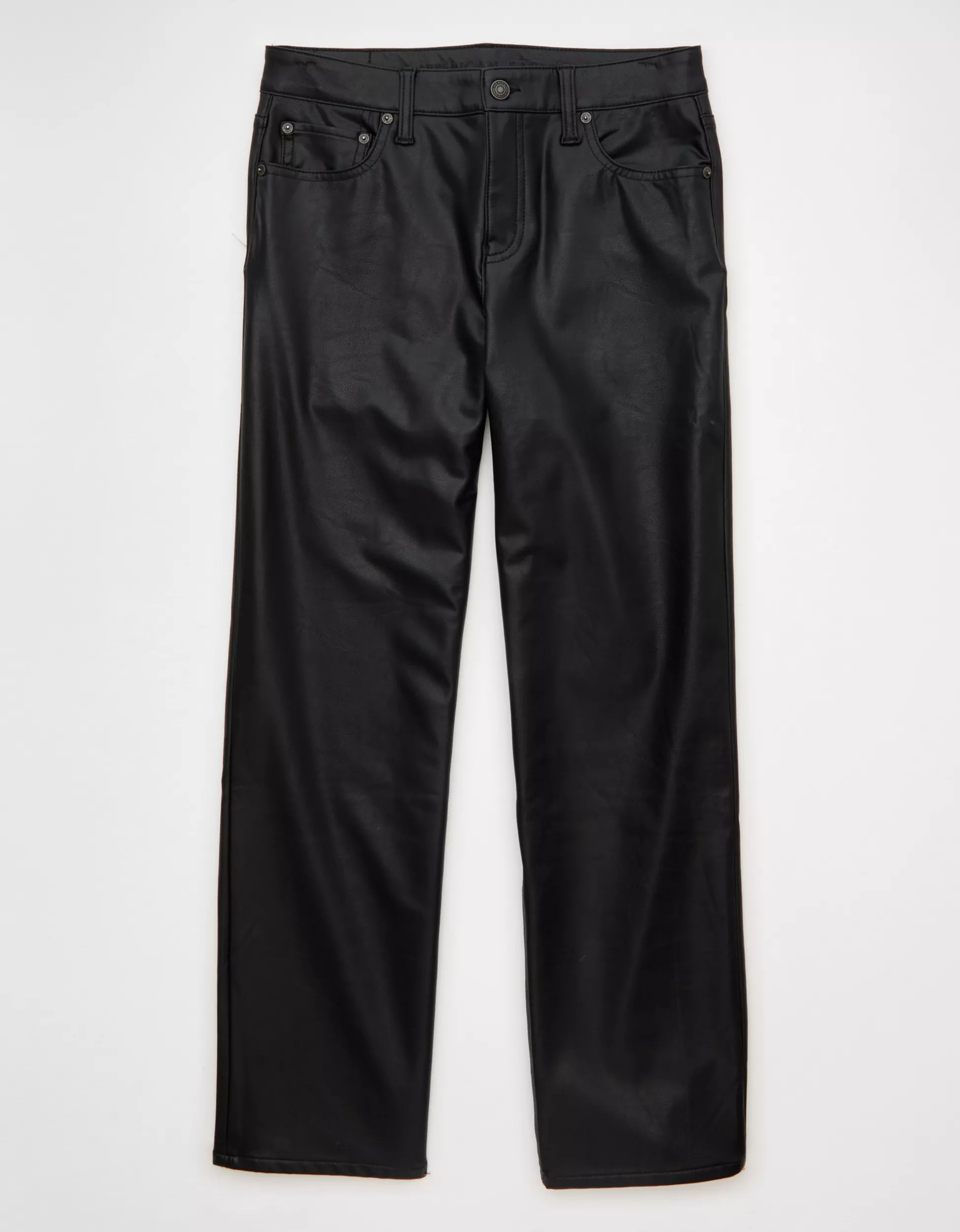 AE Stretch High-Waisted Stovepipe Leather Pant | American Eagle Outfitters (US & CA)