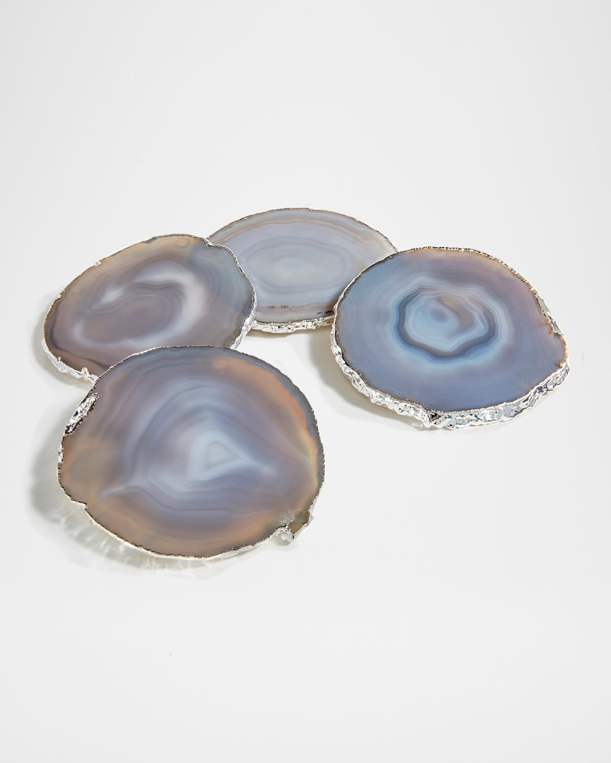 Smoke/Silver Lumino Coasters, 4-Piece Set | Neiman Marcus