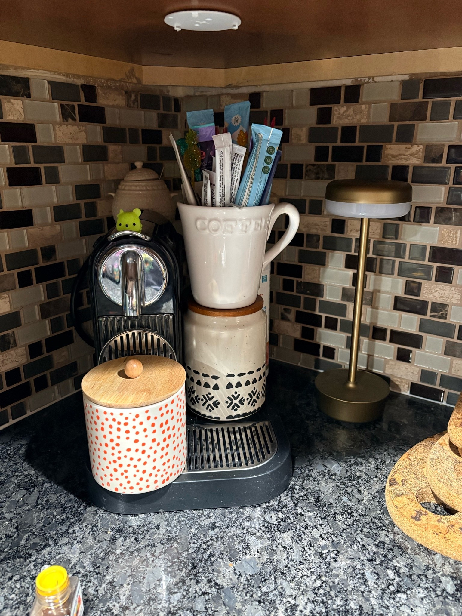 A few simple touches to make our little coffee nook feel more organized & cozy ☕️🤎

#LTKdayinmylife #LTKmorningroutine #LTKHome