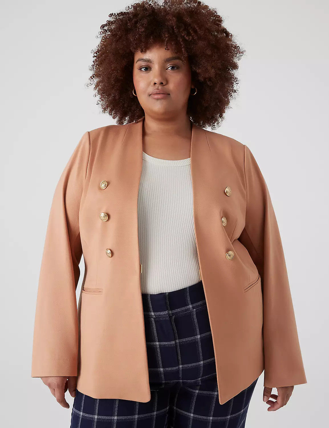 Ponte Bryant Collarless Blazer | LaneBryant | Lane Bryant (US)