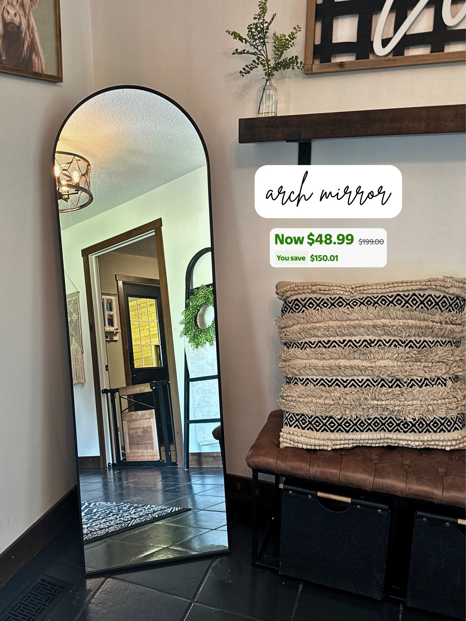 We have this arch mirror from Walmart in both our entry way and bedroom and I LOVE it!! I paid over $100 for mine, so this is a steal!! 

#LTKHome #LTKSaleAlert #LTKFindsUnder50