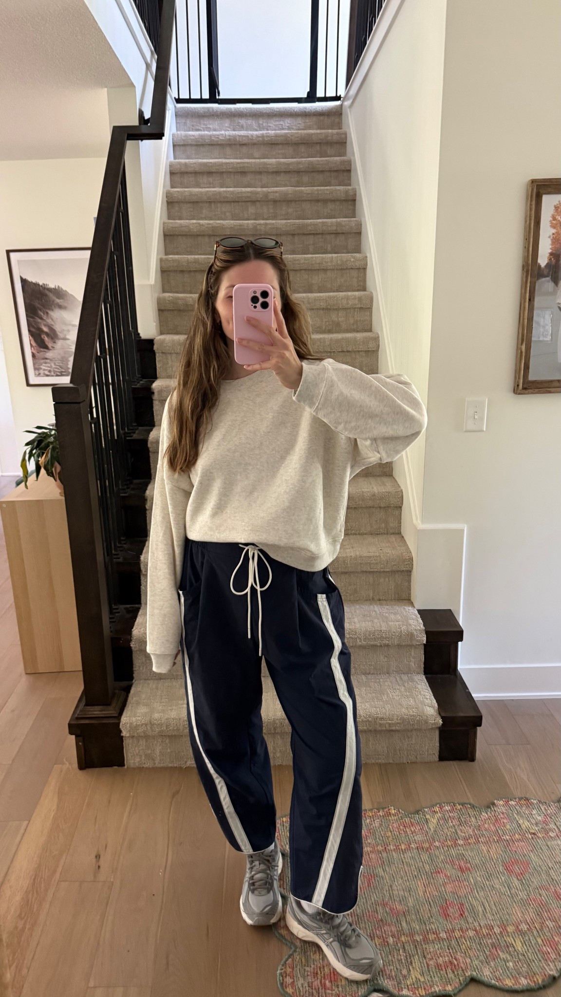 weekend medium in crewneck and pants, sized up in both for a looser fit! Chilly morning at the park and walk! 

Spring outfit, walking outfit

#LTKmomlife #LTKActive #LTKootd