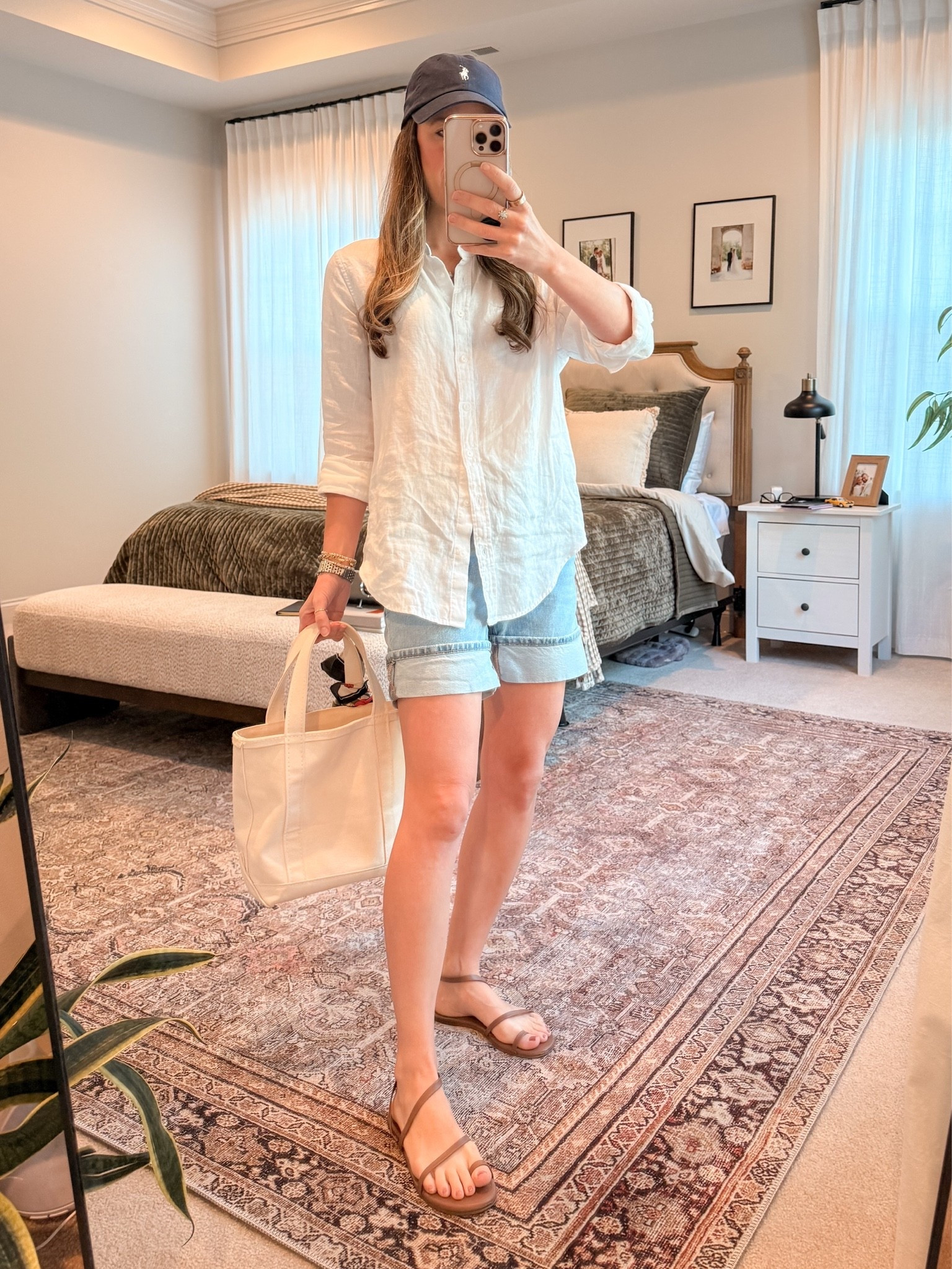 Easy summer mom outfit I keep reaching for: Quince linen button-down (size S) + high-waisted denim shorts (mine are American Eagle from last year—linking a similar pair) + TKEES sandals. Lightweight, breathable, and feels very coastal / classic / “European summer” for errands, travel days, or a casual weekend.

🛒 Quince code: INFG-26LINENANDLIGHTCO10

#LTKmomlife #LTKSeasonal #LTKootd