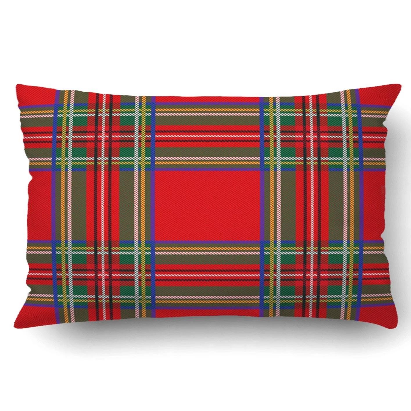 WOPOP tartan background plaid Christmas decoration scottish ornament Flat Pillowcase Throw Pillow... | Walmart (US)