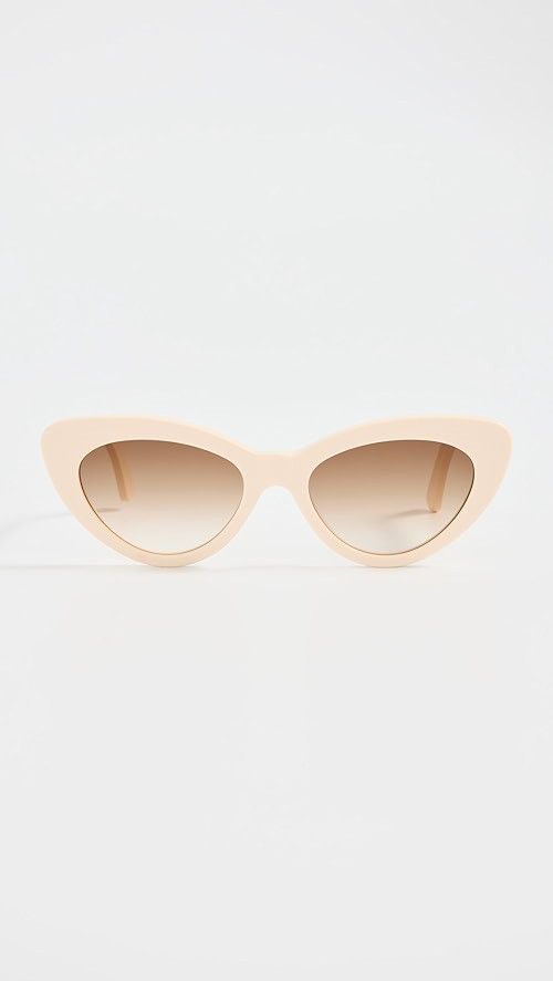 Pamela Cream Brown Flat Gradient Sunglasses | Shopbop