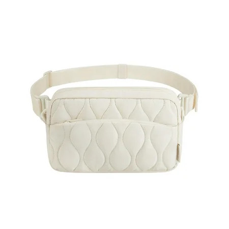 Bagsmart Womens' Fanny Pack, Lightweight Crossbody Belt Bag with Two Ways to Wear, Adjustable Strap, Fashion Waist Pack for Travel Workout, Beige | Walmart (US)