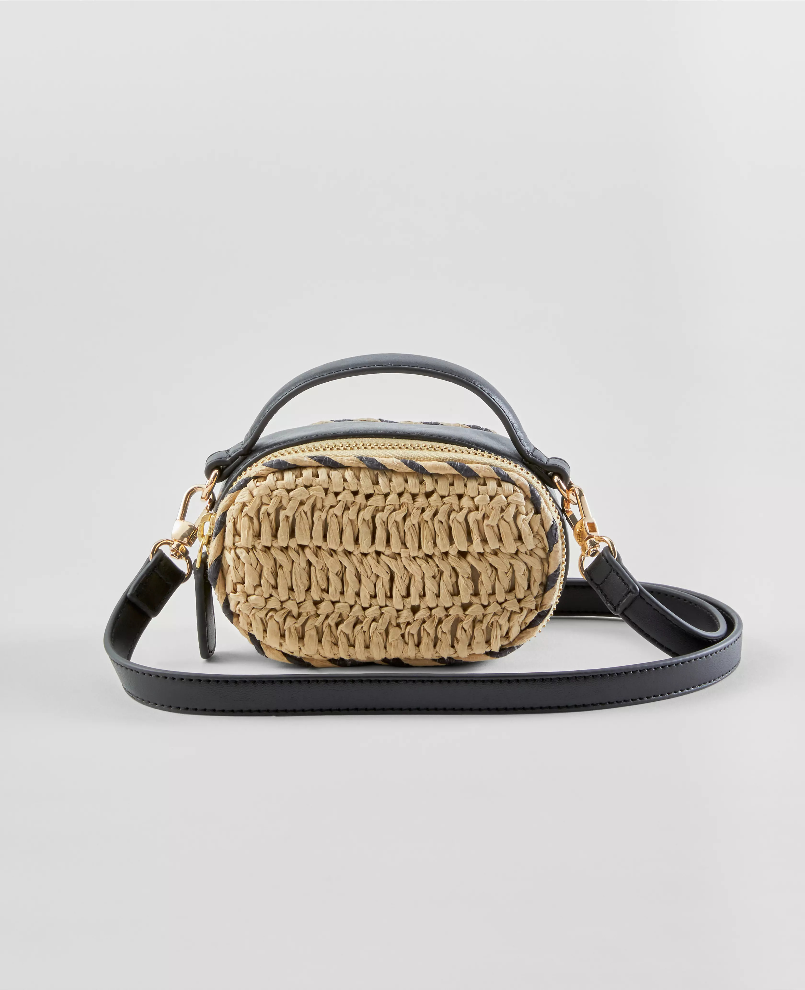 Weekend Collection Raffia Mini Crossbody Bag | Ann Taylor