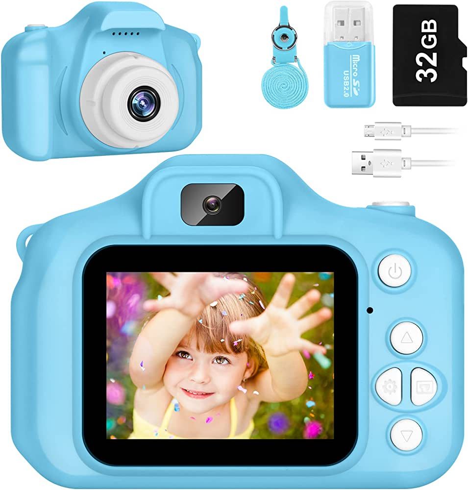 Kids Camera for Boys and Girls, SINEAU Digital Camera for Kids Toy Gift, Toddler Camera Christmas Bi | Amazon (US)