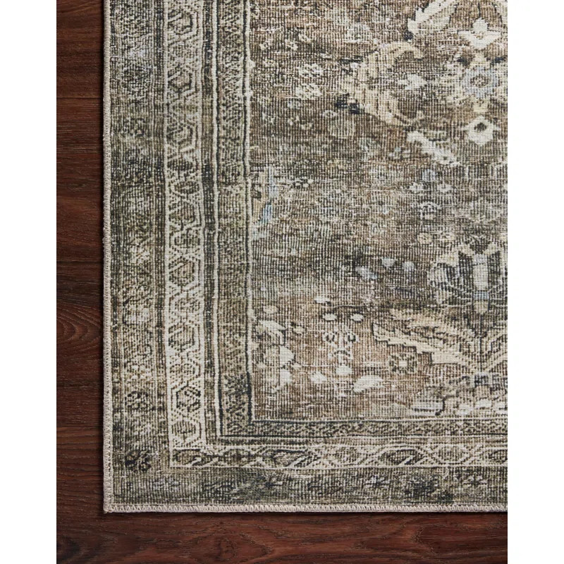 Sim Oriental Antique/Moss Area Rug | Wayfair Professional
