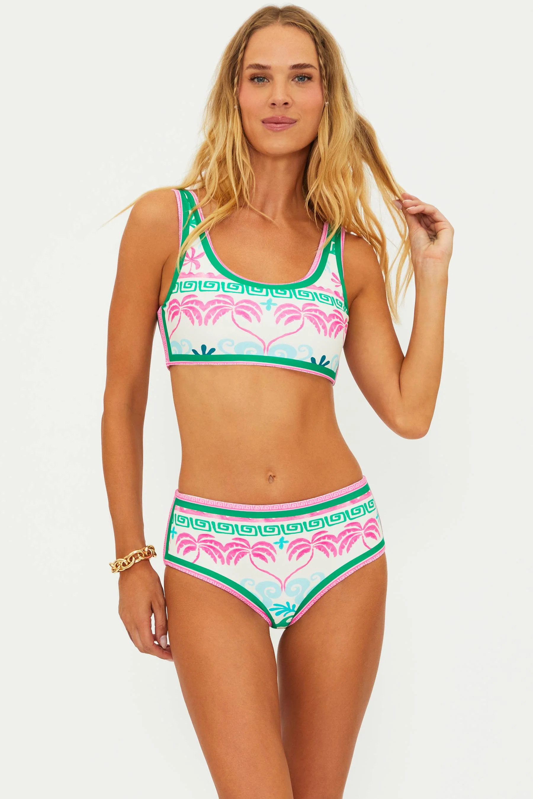 Francis Top Tropical Palm | Swim Top | Beach Riot | Beach Riot