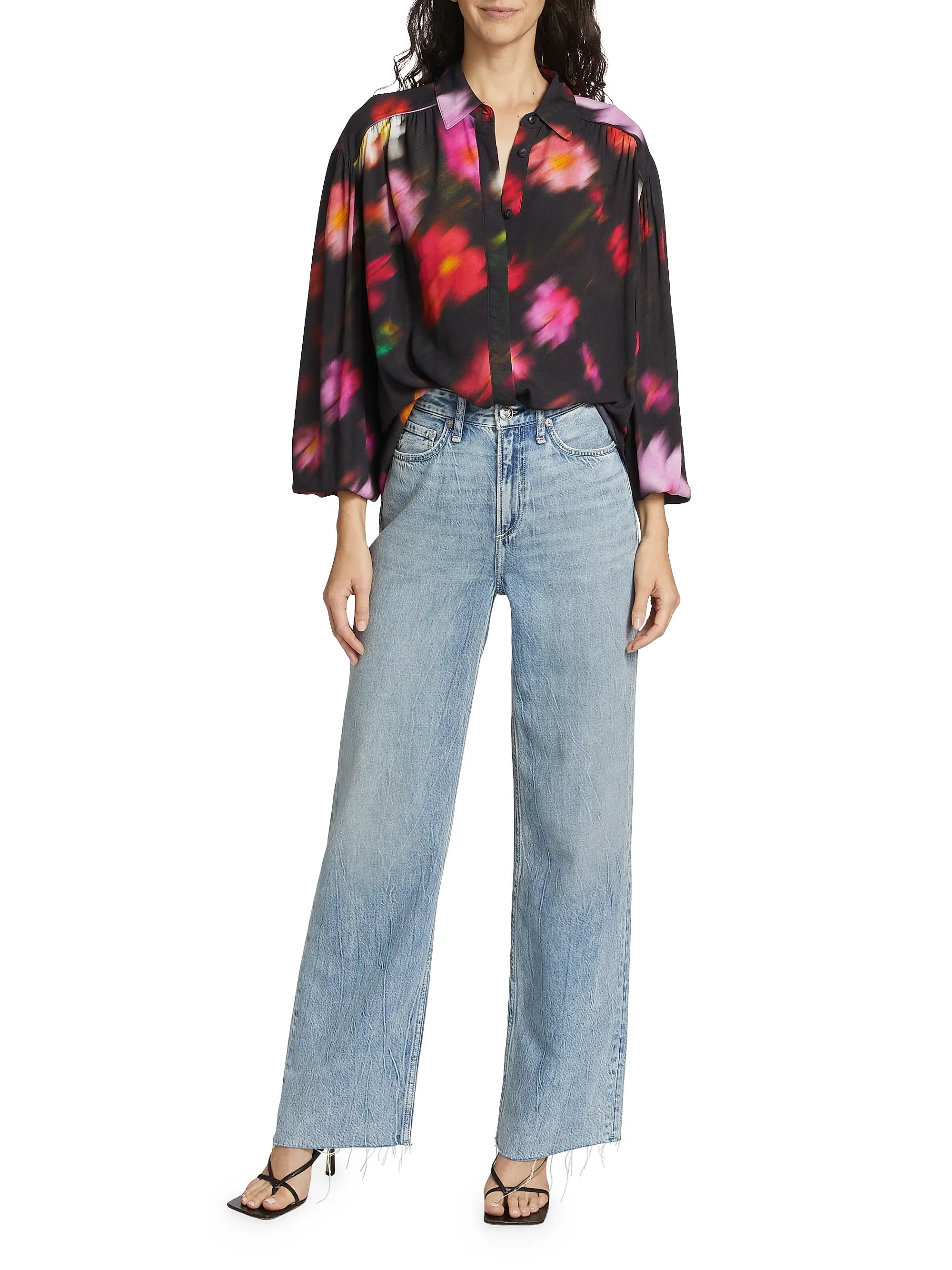 Logan Featherweight Wide-Leg Jeans | Saks Fifth Avenue
