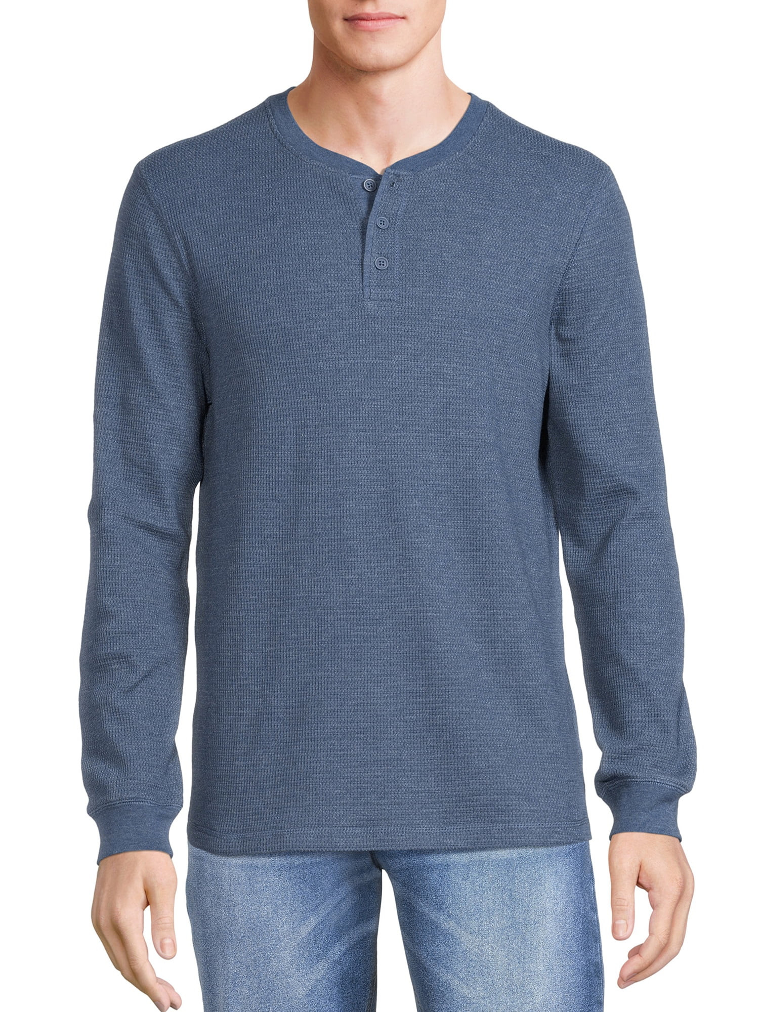 George Men's and Big Men's Long Sleeve Thermal Henley Shirt - Walmart.com | Walmart (US)
