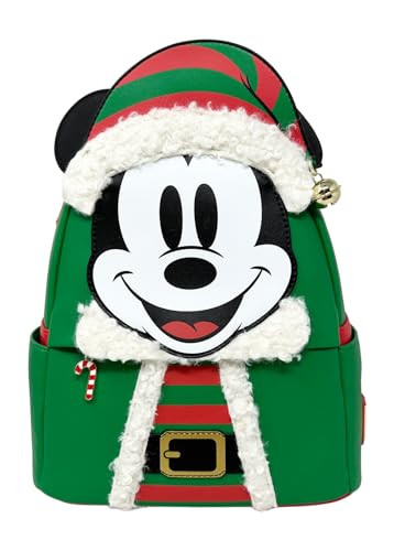 Loungefly Disney Mickey Mouse Elf Holiday Christmas Womens Double Strap Shoulder Bag Purse | Amazon (US)