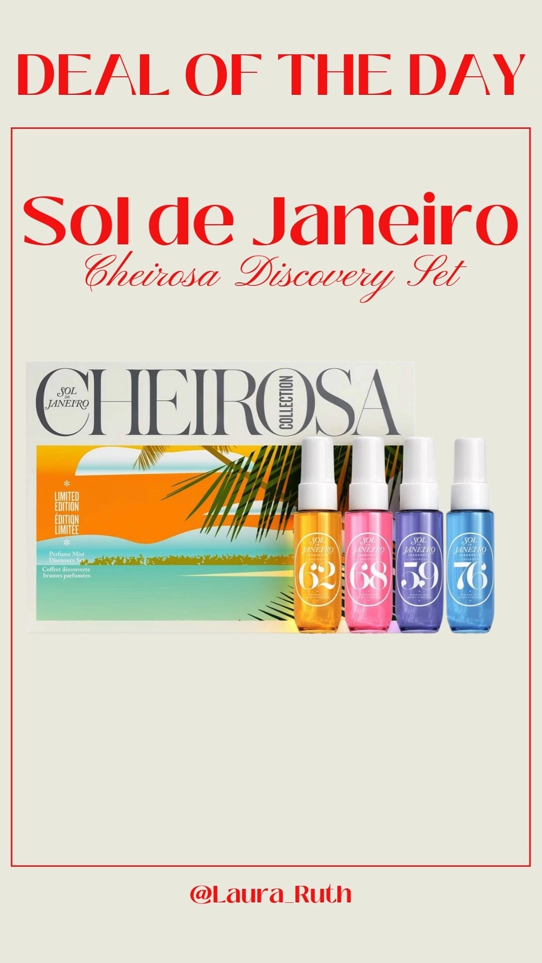 A holiday escape in every spritz ✨🎁
The Cheirosa Discovery Set is such a fun, feel good gift perfect for teenage girls who love a sweet scent moment, travel lovers who want luxe minis on the go, or any Sol de Janeiro fan who can’t pick just one! 🌈💦

A festive way to explore their iconic mists. 💛
#LTKBeauty #HolidayGifting #SoldeJaneiro


#LTKCyberWeek #LTKbeauty #LTKgiftguide