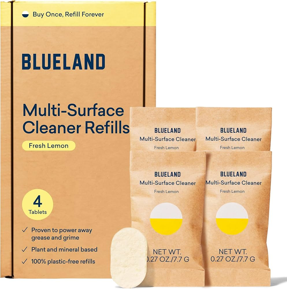 BLUELAND Multi-surface All Purpose Cleaner | Refill Tablet 4 Pack | Eco Friendly Product & Cleani... | Amazon (US)