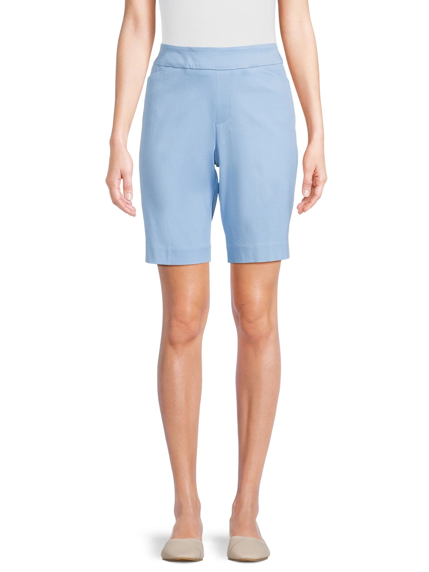 Time and Tru Women's Pull On Bermuda Shorts, 10” Inseam, Sizes S-XXXL - Walmart.com | Walmart (US)