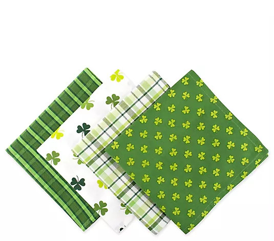 Design Imports Set of 4 St. Patrick's Day Napkis - QVC.com | QVC