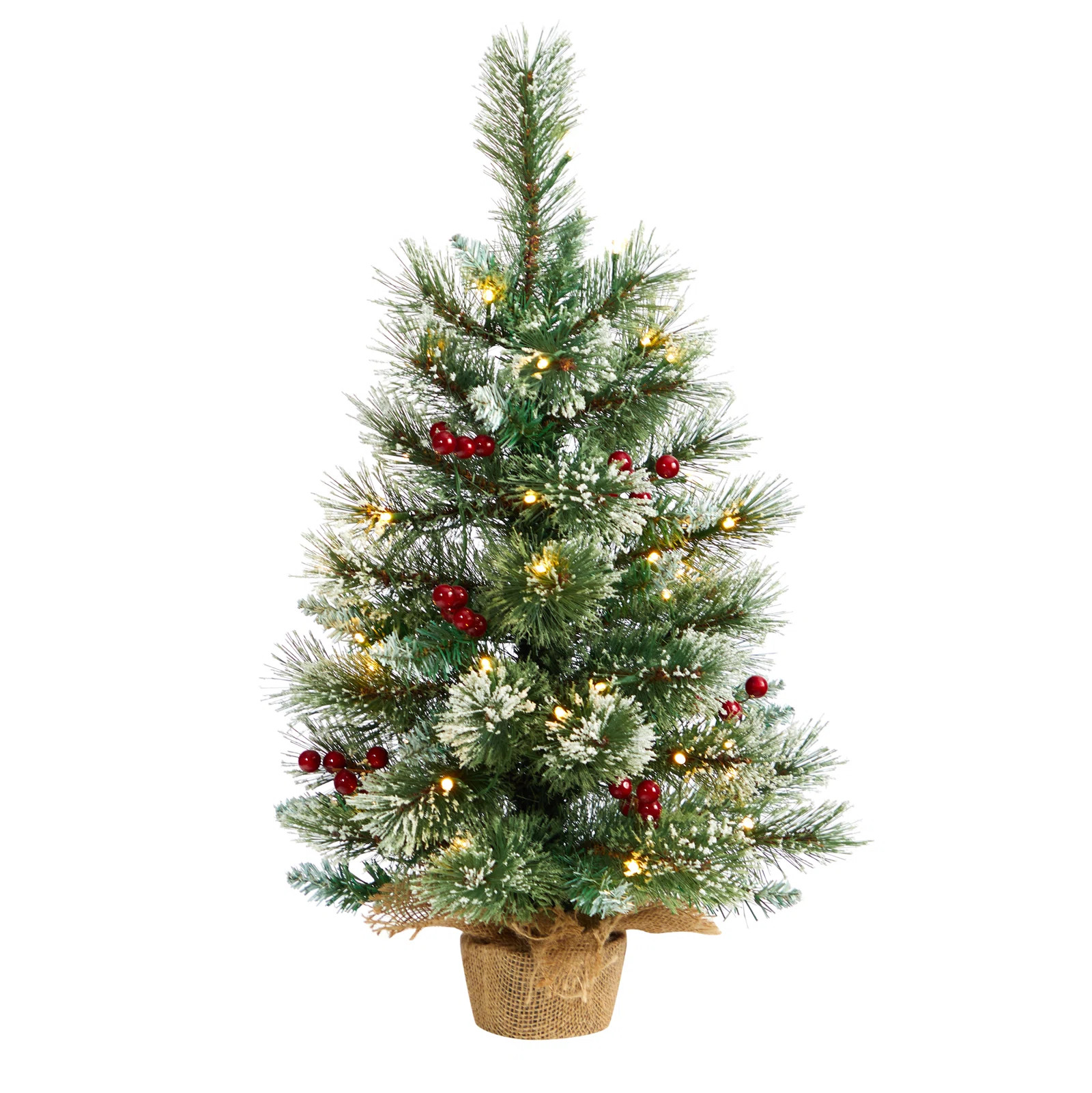 Snow Tipped Pine and Berry Artificial Christmas Tree | Wayfair North America