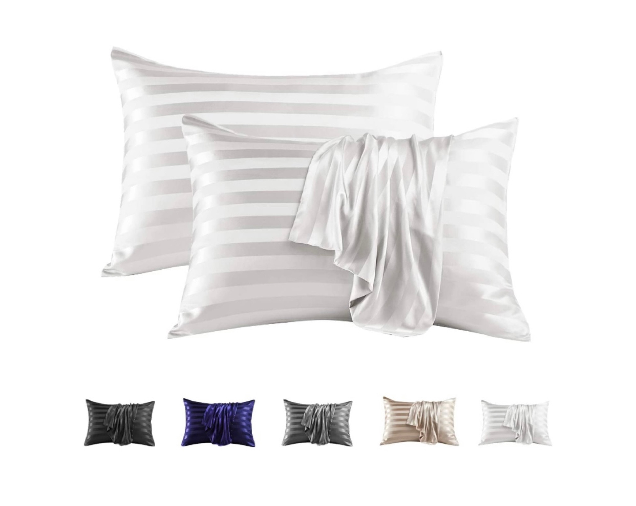 These Satin pillowcases come in Striped or Solid && In all different shades! 
•
Shop my products && Follow me on Instagram at @nardinemarie for more home finds! 

#LTKhome #LTKFind #LTKU