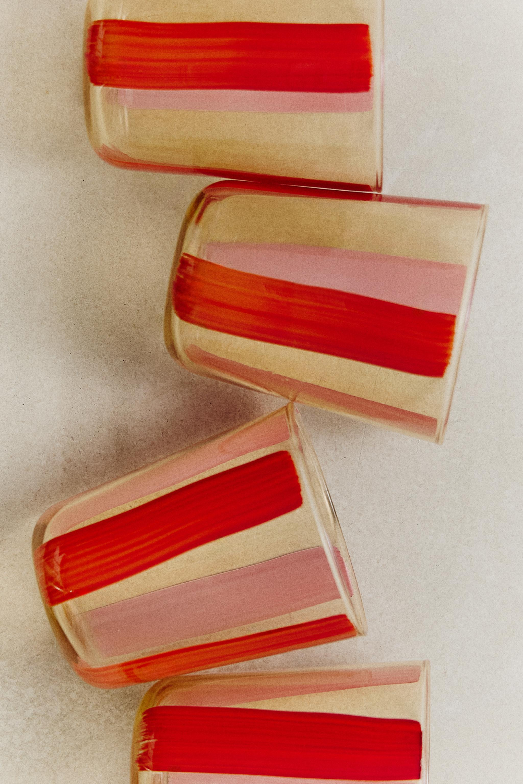 STRIPED GLASS TUMBLER | Zara US