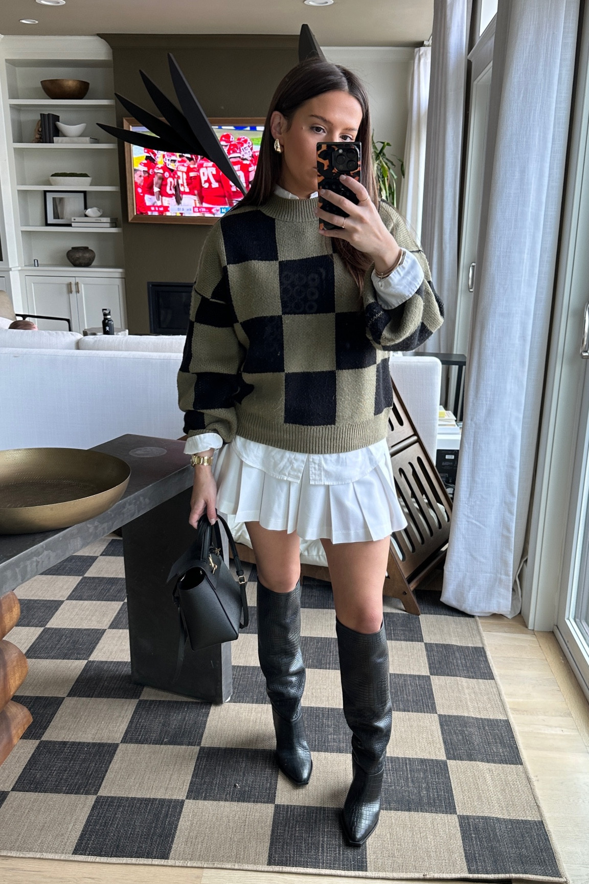 Fall pleated skirt fit!