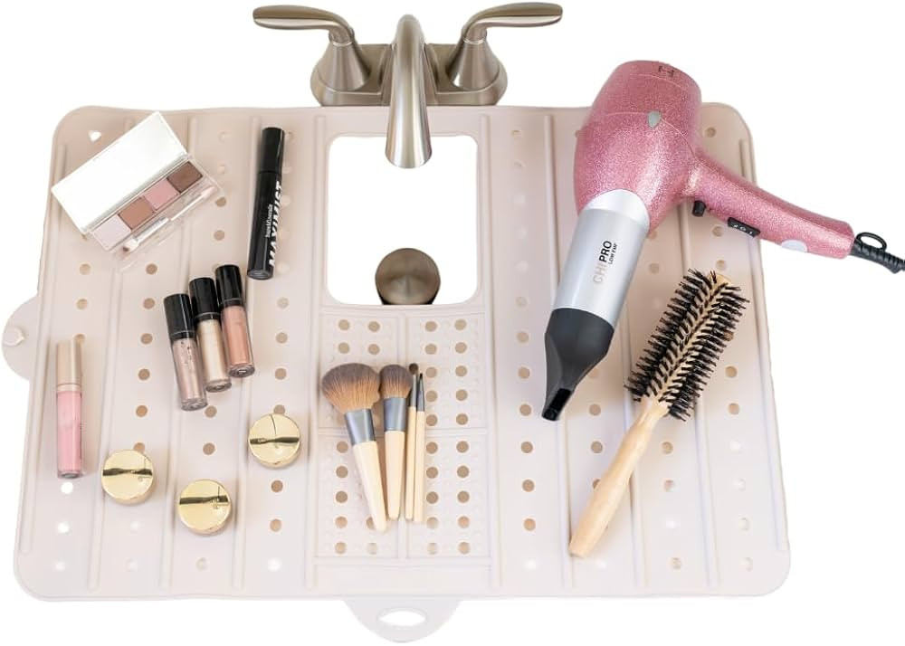 Sink Cover for Counter Space Makeup Cleaning for Mat - Heat Resistant Mat Dishwasher Safe -Bathro... | Amazon (US)