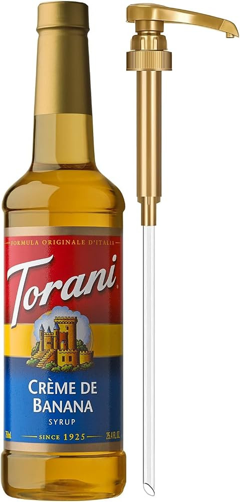 Torani Crème de Banana Syrup for Drinks & Desserts, Pump Included, 25.4 Fl Oz | Amazon (US)