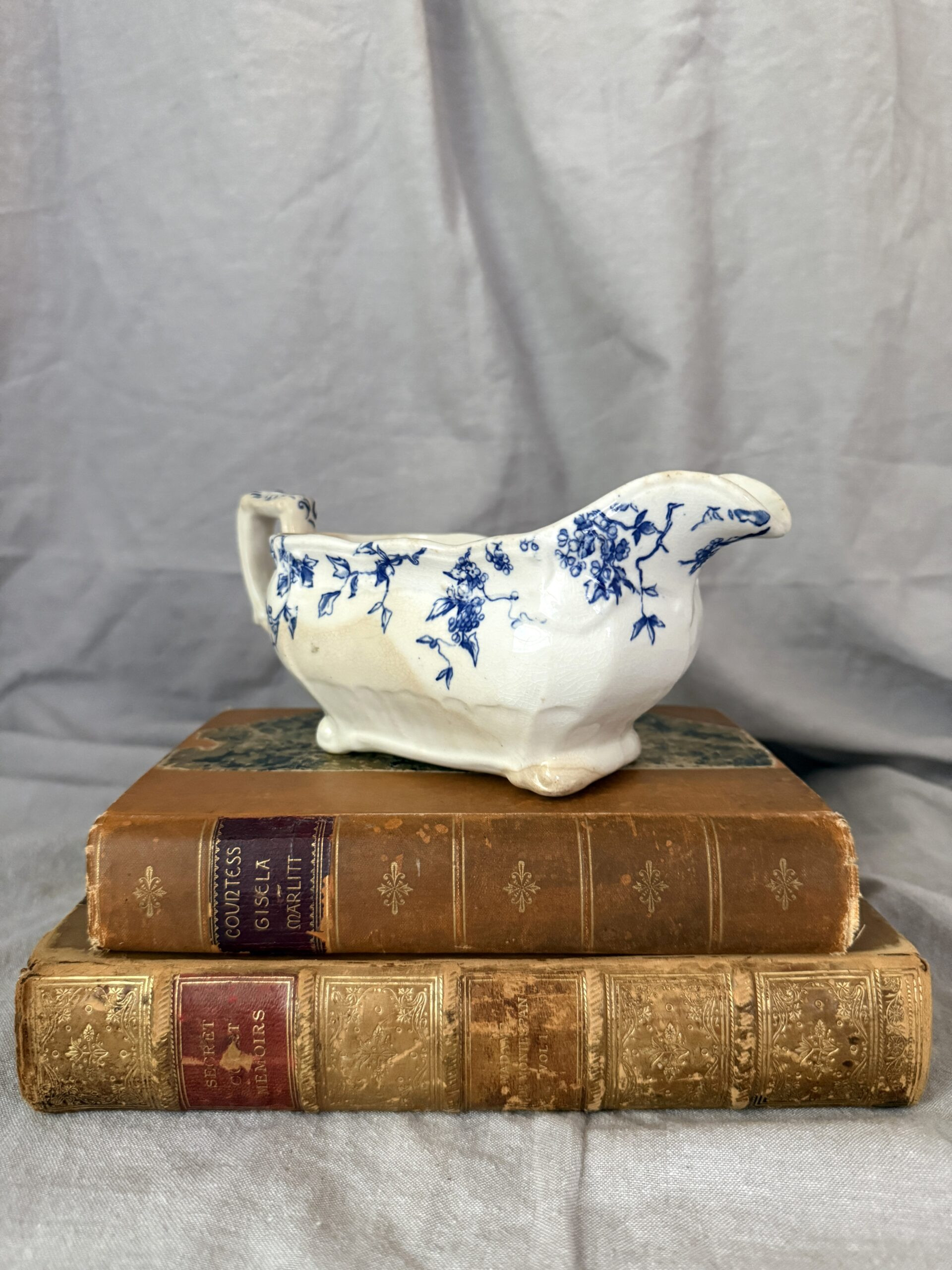 Antique Transferware Sauce Boat “Waverley” Pattern by Ridgways Ca. 1890 | Vintage Keepers