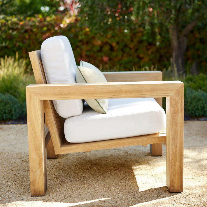 Larnaca Outdoor Teak Club Chair | Williams-Sonoma