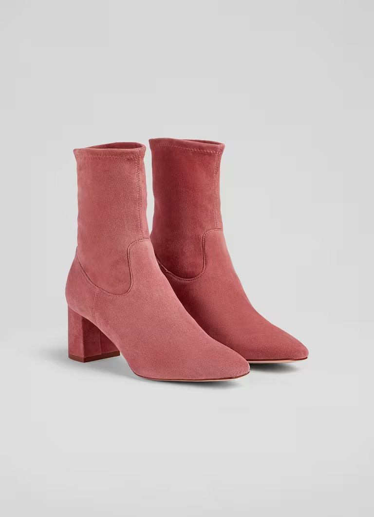 Harp Rose Block Heel Stretch Ankle Boot | L.K. Bennett (UK)