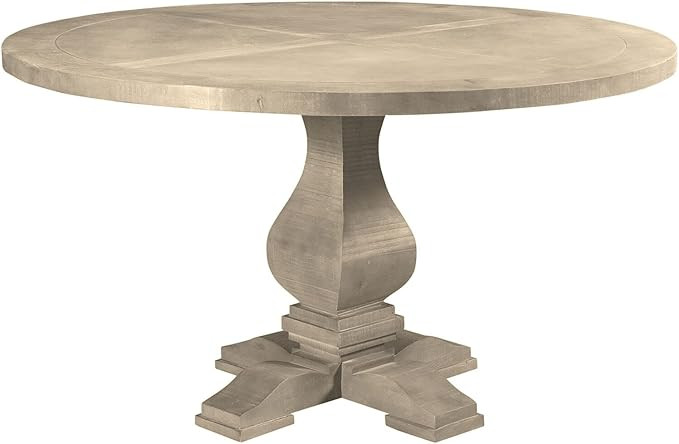 Hanover 54" Cimarron Mango Round Pedestal Table with Natural Washed Wood Finish, Rustic Hand-Craf... | Amazon (US)