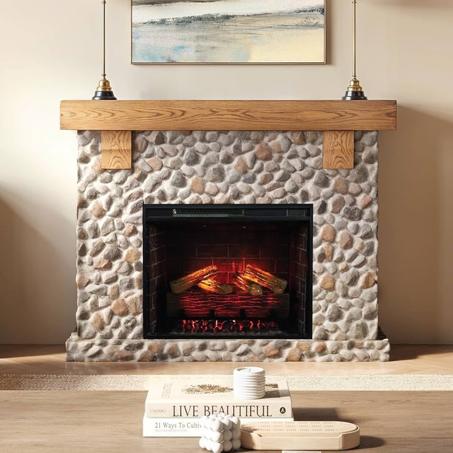 Country Living - Glenbrook Fireplace Mantel Package, 28”, Alexa/WiFi Enabled Fireplace Insert, ... | Amazon (US)