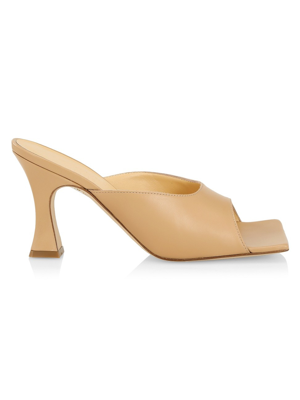 A.W.A.K.E. Mode Women's Marion Square-Toe Leather Mules - Nude - Size 39 (9) | Saks Fifth Avenue