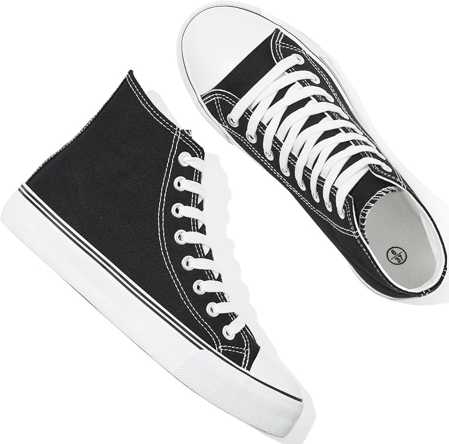 yageyan Womens High Top Canvas Sneakers Lace up Fashion Shoes for Women Casual Classic | Amazon (US)