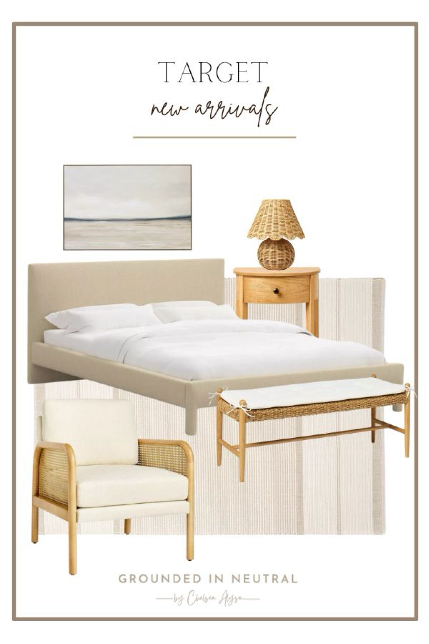 Target new arrivals. This upholstered bed and wicker bench are great bedroom updates. 

#LTKSeasonal #LTKHome #LTKStyleTip