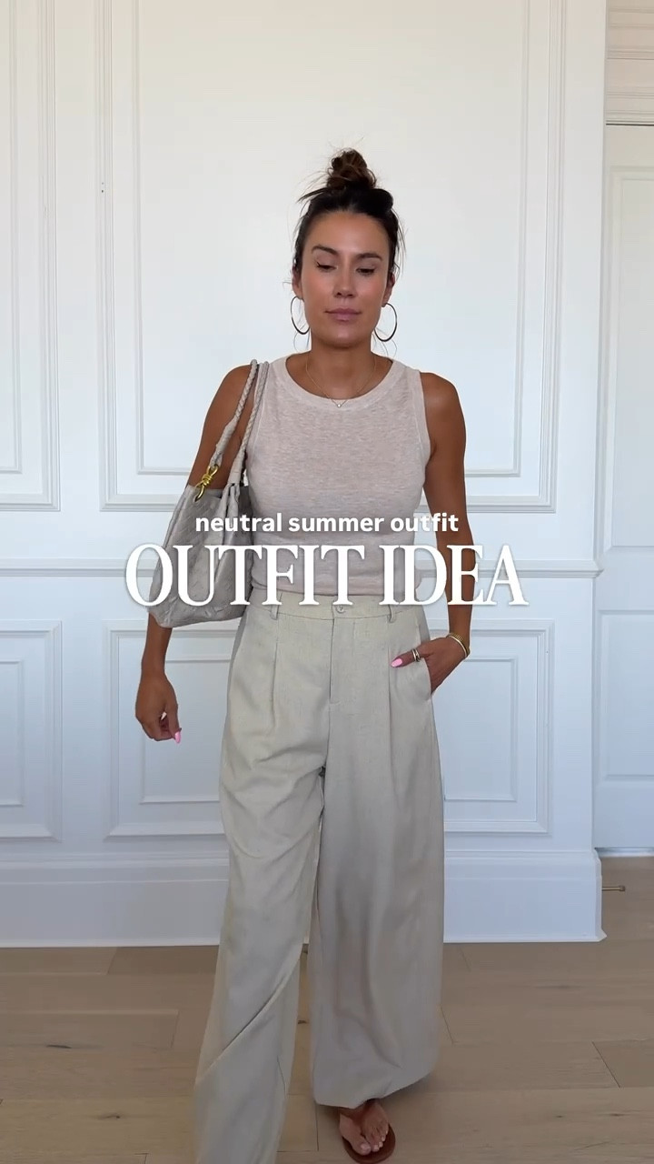Neutral summer outfit idea 〰️

Sizing:
Tank- small
Pants- small

@amazon @amazonfashion

Work outfit, work pants, monochromatic outfit, spring outfit, business outfit, meeting outfit, sweater tank 

#LTKOver40 #LTKWorkwear #LTKootd