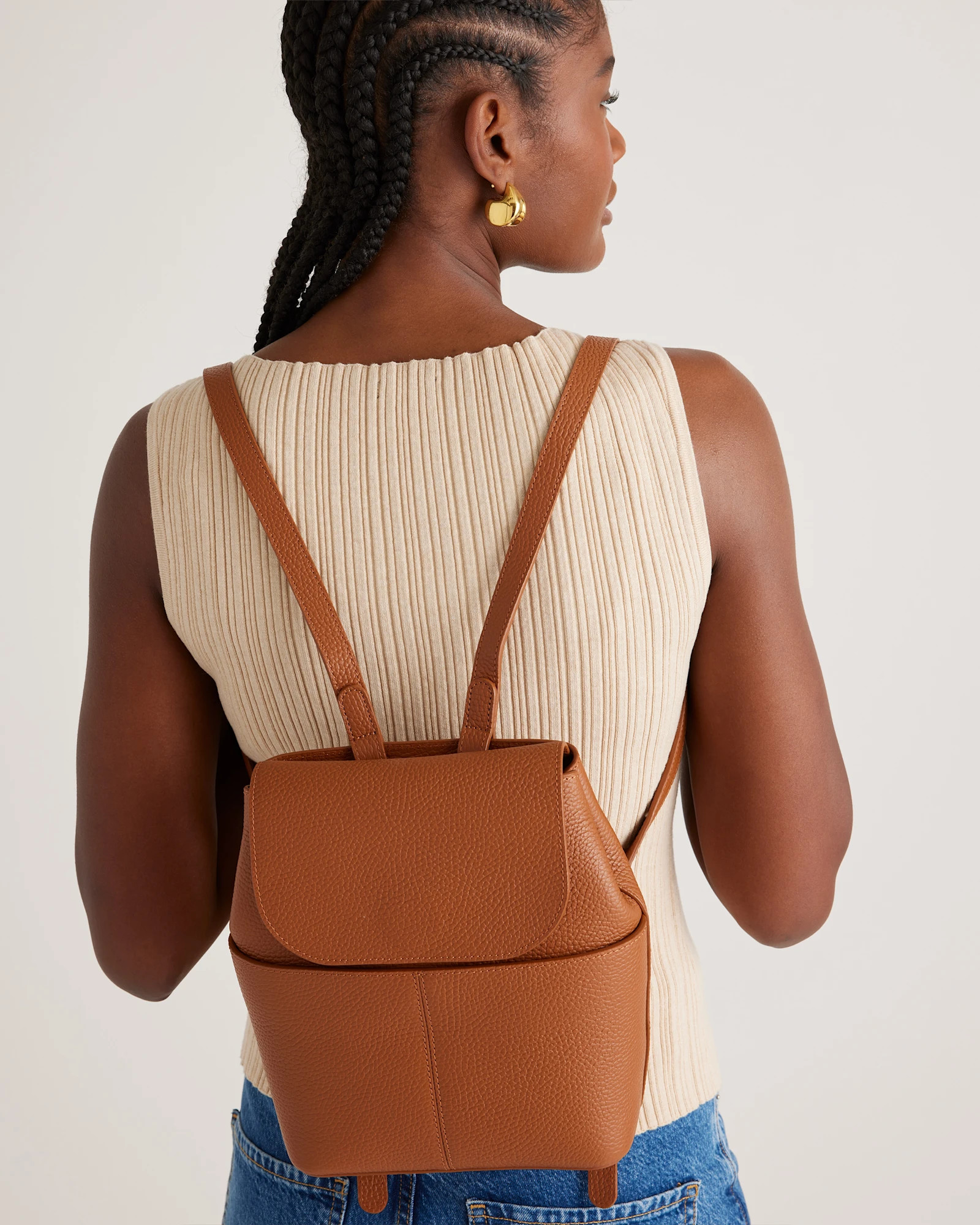 Italian Leather Small Backpack | Quince