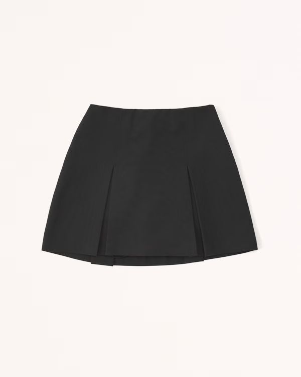 Pleated Menswear Mini Skort | Abercrombie & Fitch (US)