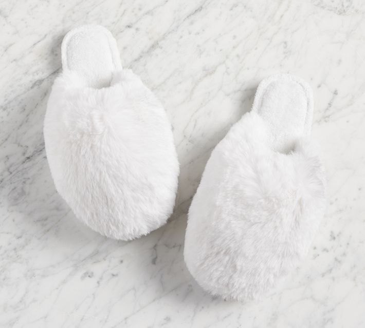 Alpine Faux Fur Slippers | Pottery Barn (US)