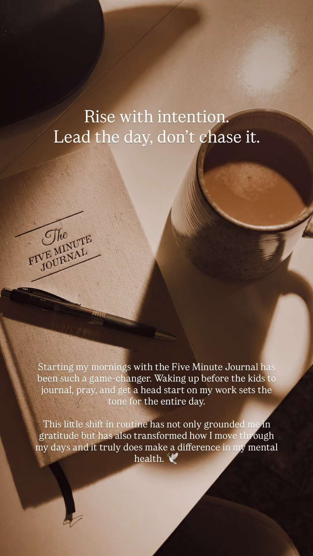 My morning routine starts with the Five Minute Journal and grass-fed collagen coffee. Journaling helps me practice gratitude, set daily intentions, and boost my mindset, while collagen supports healthy skin, nails, and joints.  

 #LTKOver40 #LTKBeauty #LTKFamily